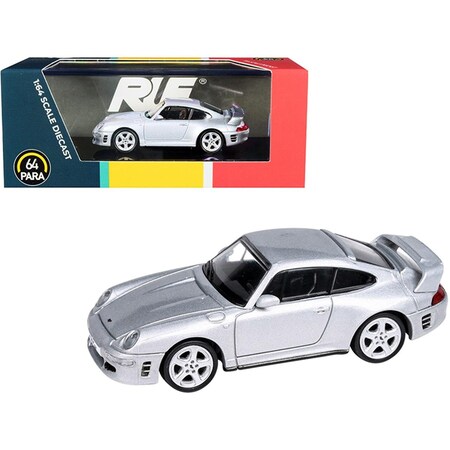 Paragon 2.5 x 2 in. 1-64 Scale RUF CTR2 Diecast Model Car, Metallic Silver PA-55371